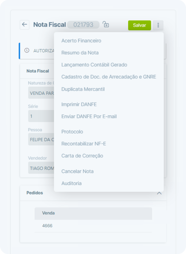 Emitiu? Sincronizou. 
Sua contabilidade integrada automaticamente.